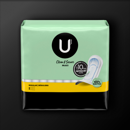 U by Kotex - U by Kotex, Clean & Secure - Pads, Maxi, Regular (24 count), Shop