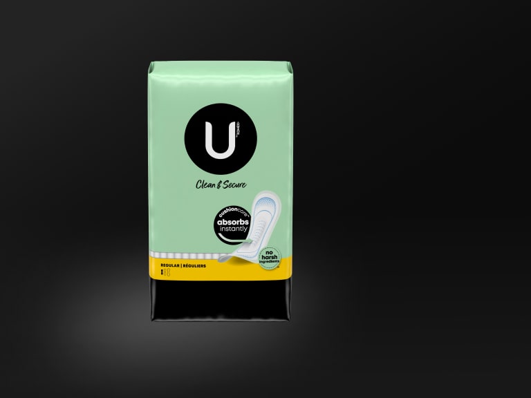 U by Kotex Security Ultra Thin Pads, Regular, Unscented, 60 Count