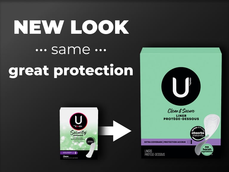 U by Kotex Clean & Secure Pantyliners - Extra Coverage - 112's