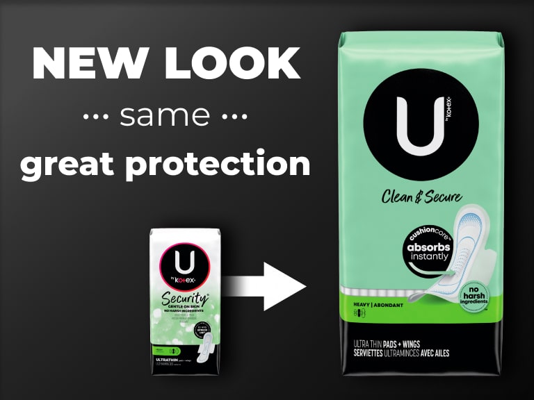 Clean & Secure Ultra Thin Pads with Wings, Heavy Absorbency