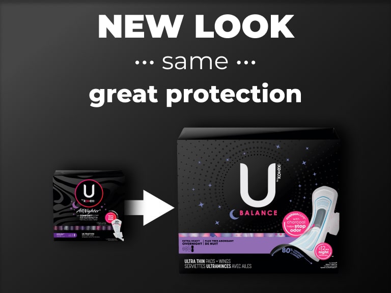 U by Kotex Clean & Secure Overnight Maxi Pads with Wings - Extra